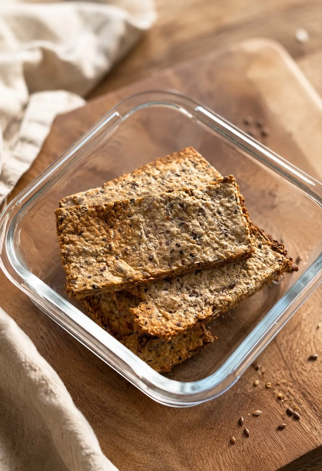 Knuspriges Sauerteig-Knäckebrot