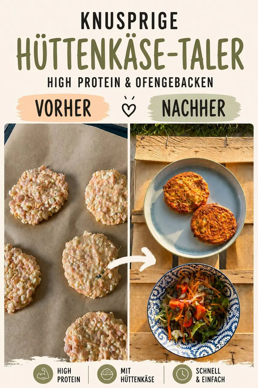 Hüttenkäse-Taler mit Zucchini, Rüebli & Gruyère