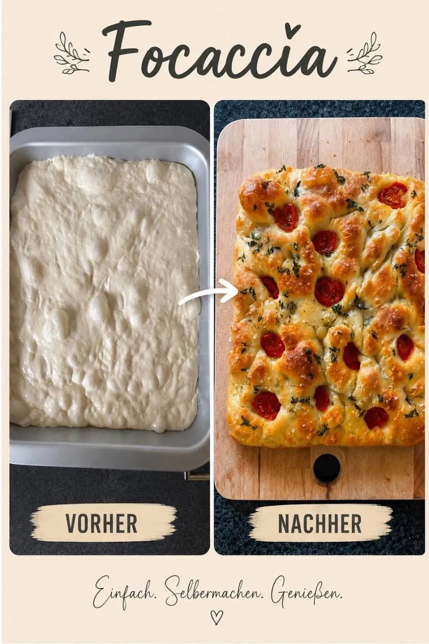 Sauerteig-Focaccia mit Cherrytomaten & Kräutern
